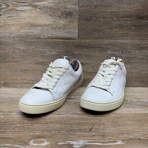 Frye Ivy Court White Leather Low Lace Sneakers Women's Size 9